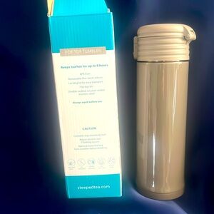 16 ounce pop a top Tumbler with removable fine mesh infuser for tea